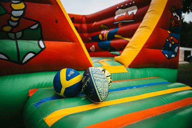 An inflatable party rental creates hours of entertainment at an event