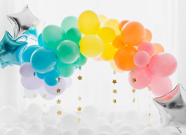 Balloons compliment party rentals and other elements of a fun birthday party