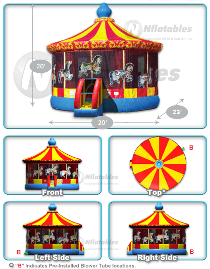 Inflatable Carousel Bounce House NY, NYC, NJ, CT, Long Island