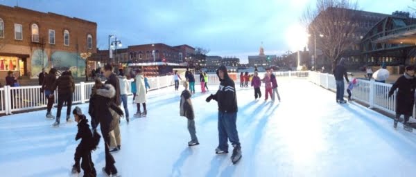 Fake ice skating rink rental