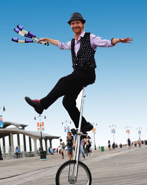 Unicyclist Juggler