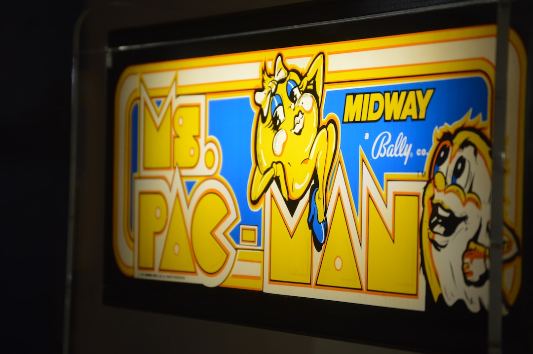 Ms. Pac-Man, an arcade game that's offered with Clowns4Kids entertainment, is on display.
