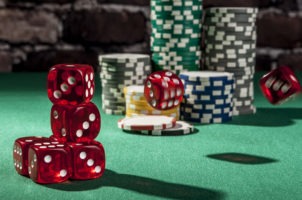 Dice And Chips For Casino Games