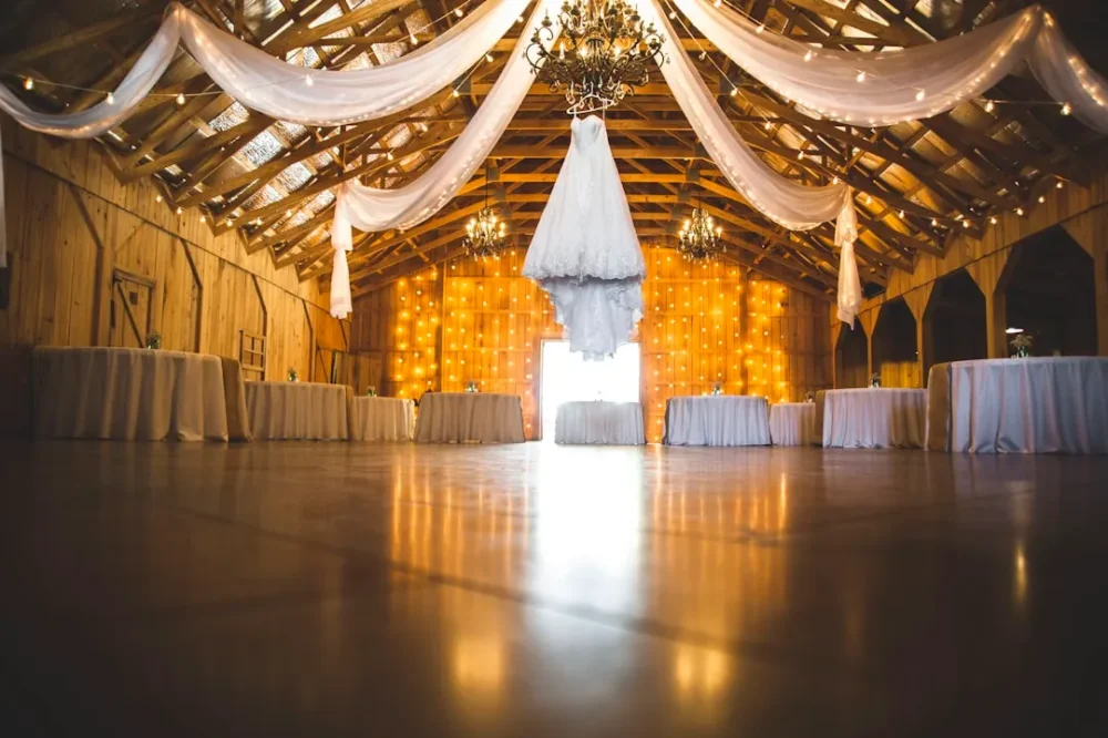 Dance floor party rental at a wedding venue