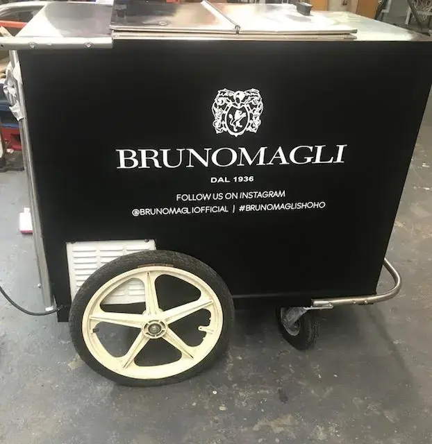 Brunomagli vinyl wrapped ice-cream cart.