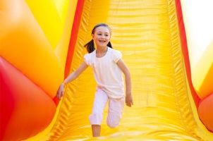 Inflatable Slide With Girl
