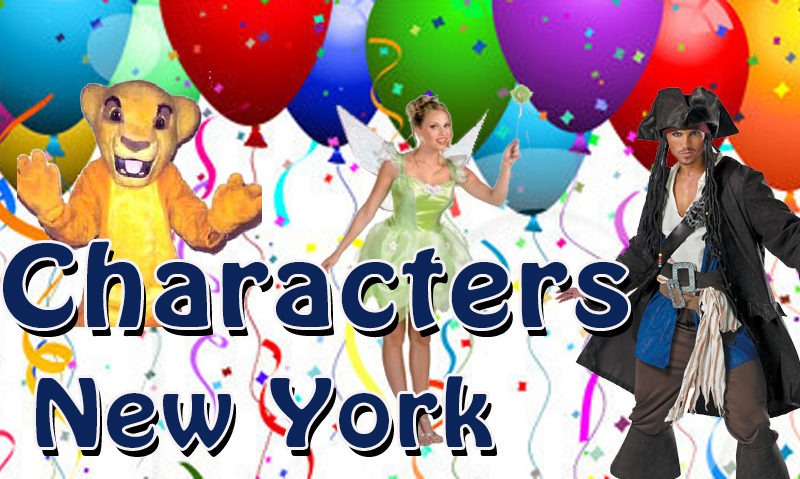 Costume characters for childrens birthday party entertainment in NY